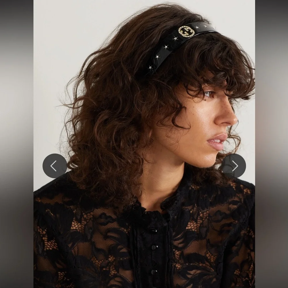 Gucci Black Headband with Star Accents